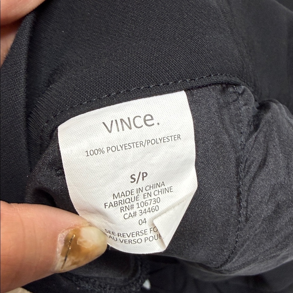 Vince. Women’s Black High Waisted Straight Leg Pull On Pants Sz Small - Picture 7 of 11